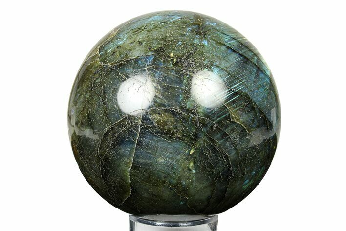 Flashy, Polished Labradorite Sphere - Great Color Play #292088